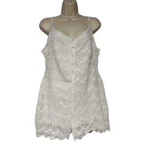 New ToxiK3 Womens Size L crochet Knit romper Boho Beach Coastal Preppy Sexy‎